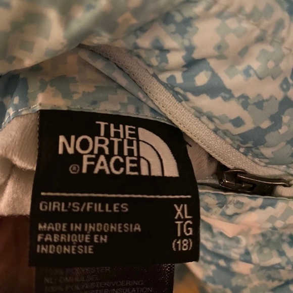 The North Face Girls Reversible Mossbud Swirl Coat XL - Picture 8 of 8